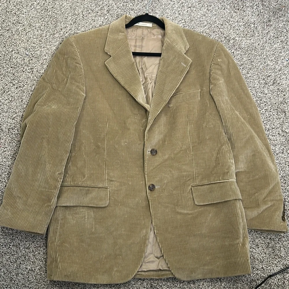 Chaps Ralph Lauren beige corduroy men blazer size 44R
